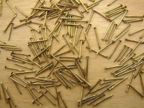 2K14l - Big 100gm Bag 14mm Long x 1.1mm Dia. Brass Track or Model Boat Pins 1stP - Picture 1 of 21