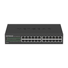 NETGEAR 24-POORTS Gigabit-Ethernet-Switch, unmanaged, schwarz GA324-200EUS