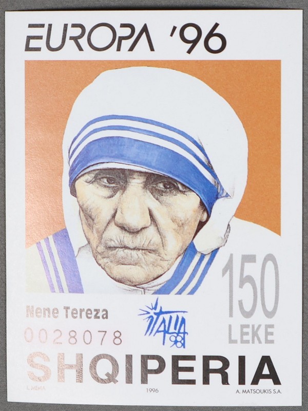 MayfairStamps Albania 1996 Europa Mother Thersa Souvenir Sheet aaz_76641