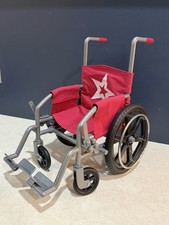 American Girl Doll Wheelchair Red Gray Black Accessory Set for 18 in Doll