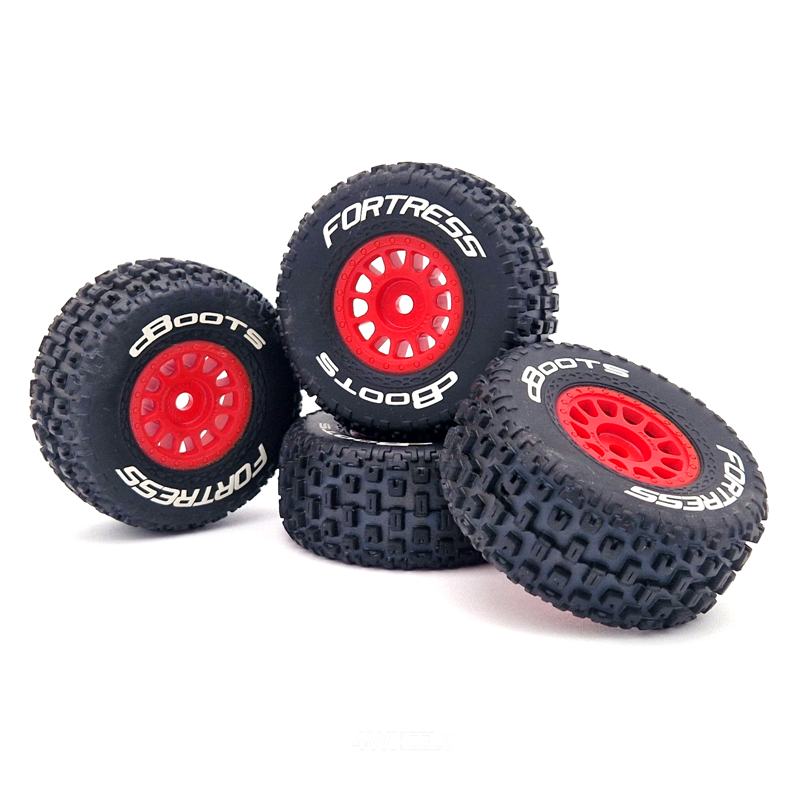 Arrma Mojave Grom 118th Tires Dboots Fortress & Red 12mm Wheels ARA550116