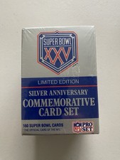 Pro Set 1990 Super Bowl XXV Silver Anniversary Limited Edition Commemorative Box