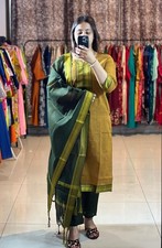 Indian Bollywood Salwar Kameez Women Pakistani Kurti Pant with Dupatta Set Dress