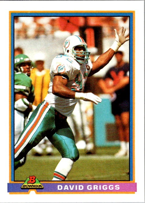 1991 Bowman #300 David Griggs Miami Dolphins