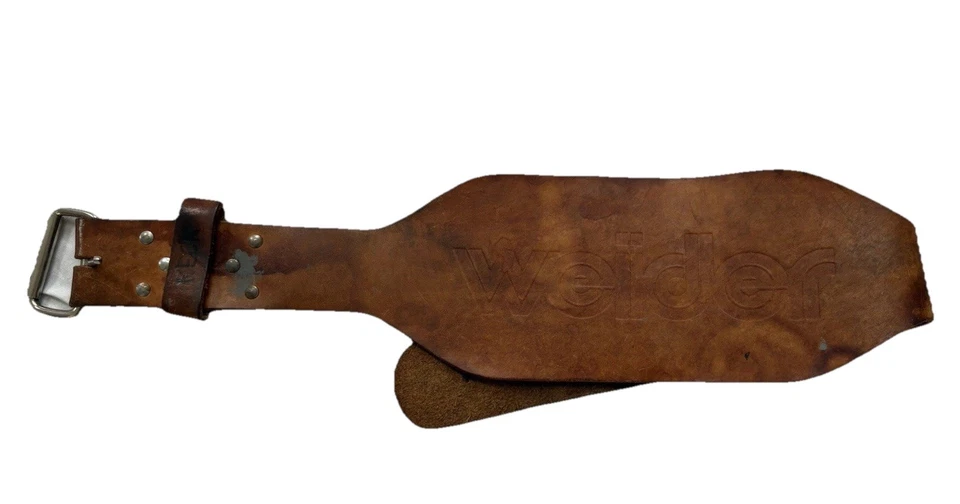 Cinturón Weider Vintage M 29-33 Cuero Marrón Ajustable Levantamiento de Pesas Levantamiento de Pesas Foto 2 de 4