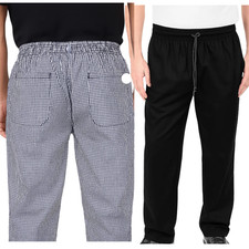 Unisex Chef Pants Drawstring Cook Trousers for Men & Women Ideal for Baker Food