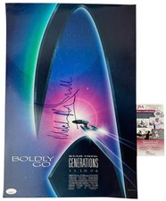 Malcolm McDowell signed 12x18 Promotional Poster Soran Star Trek Generations