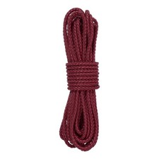 11 Yard Leather Cord, 5.5mm Round Braided Leather Strips, Wine Red