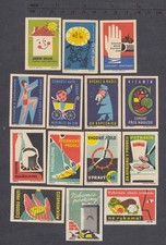 Series of Old Czechoslovakian Matchbox Labels from 1962 /2579-2592/