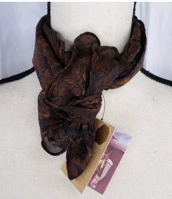 Patricia Nash Womens Versatile Scarf Leopard Print 24x24 100% Soft-Viscose