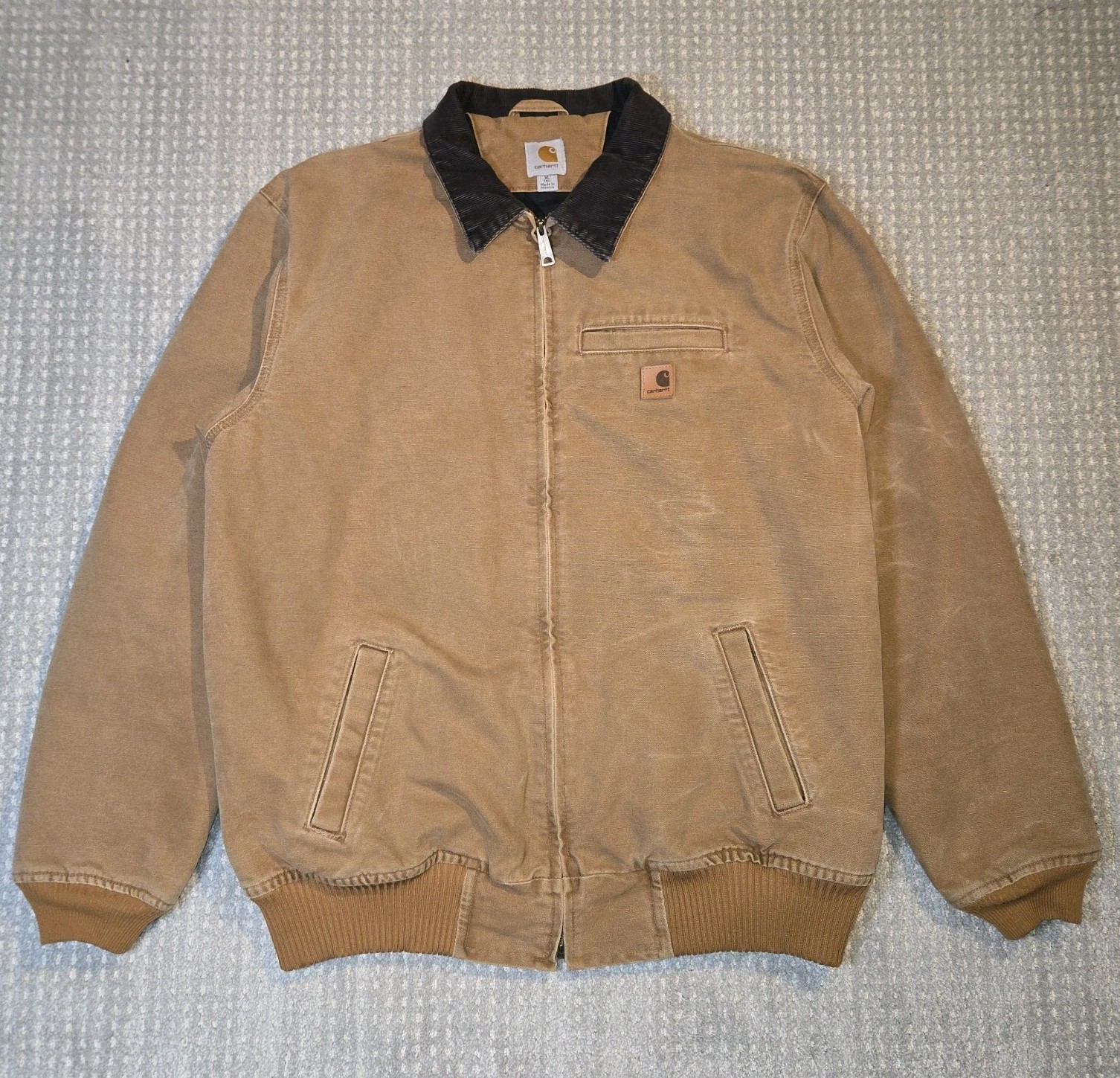 Carhartt Brown Work Jacket Bankston Sz XL Tall Vintage Detro