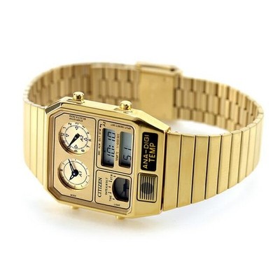 CITIZEN JG2103-56P Metallic Gold ANA-DIGI TEMP Analog Digital
