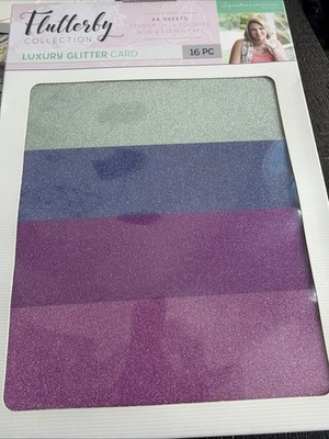 Sara Davies Signature Luxury Cardstock A4 16/Pkg-Glitter, 4 Colors