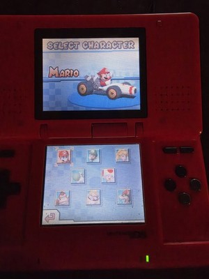Nintendo DS Original/Launch Edition Red Handheld System With Mario