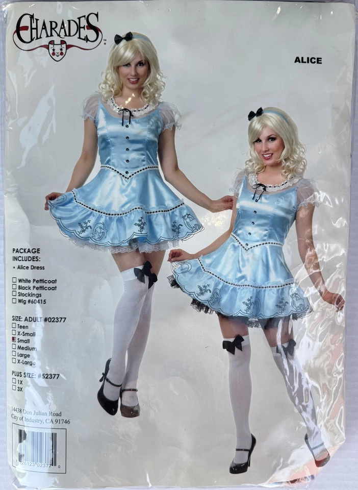 Sexy Disfraz de Alicia en el País de las Maravillas para Mujer CON Diadema, Talla S, TOTALMENTE NUEVO Foto 2 de 4