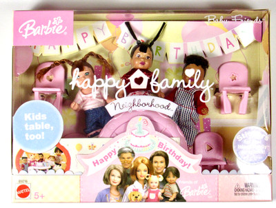 BARBIE MATTEL 2003 BABY FRIENDS NEIGHBORHOOD HAPPY FIRST BIRTHDAY
