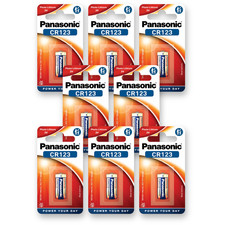 8x PANASONIC 123 Batteries CR123A DL123 3V Lithium Photo Camera *EXPIRY 10/2034*