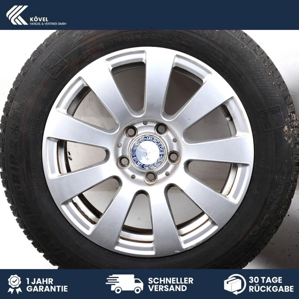 4x Komplett Winterräder Alufelgen Mercedes E-Klasse 7Jx16H2 ET38 A2124010002 - Bild 2 von 4