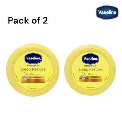 2 x Vaseline Intensive Care Restore Deep Moisture Body Cream 75ml Hydrating