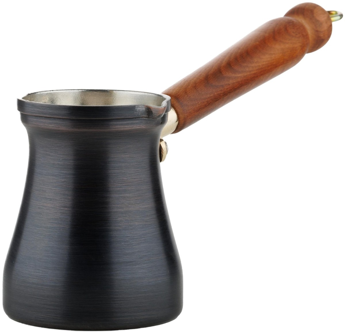 Keramische Turkse koffiepot, 500 ml, Cezve Ibrik Briki Turka Classic, rode kleur, met afneembaar houten handvat voor elektrische gaskookplaten