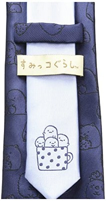 すみっこぐらし Florence Pec] Tie Sumiruko Gurashi Solid Pattern Navy 4 Standards