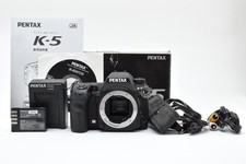   N Mint  Pentax K-5 Black Digital SLR Camera Body 16.3MP w/Accessories TESTED
