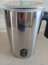 Milk Frother, Sboly Electric Milk Steamer with Hot and Cold Milk Froth Function 