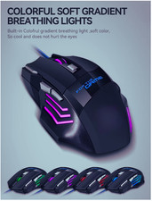 Gaming Mouse RGB Backlit Ergonomic Mice 7D Esports Wired Mouse for Laptop  PC