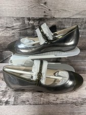 Cole Haan Phoenix Ballet Shoes PWTR MTTL Gold Beige Women Size 6.5B