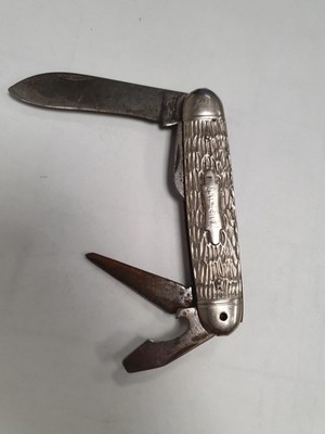 KAMP-KING VINTAGE IMPERIAL ALL SILVER SCOUT-STYLE FOLDING POCKET KNIFE