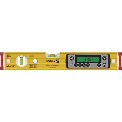 STABILA Elektronikwasserwaage TECH 196 DL Aluminium gelb ± 0,5 mm/m ± 0,5 mm/m  