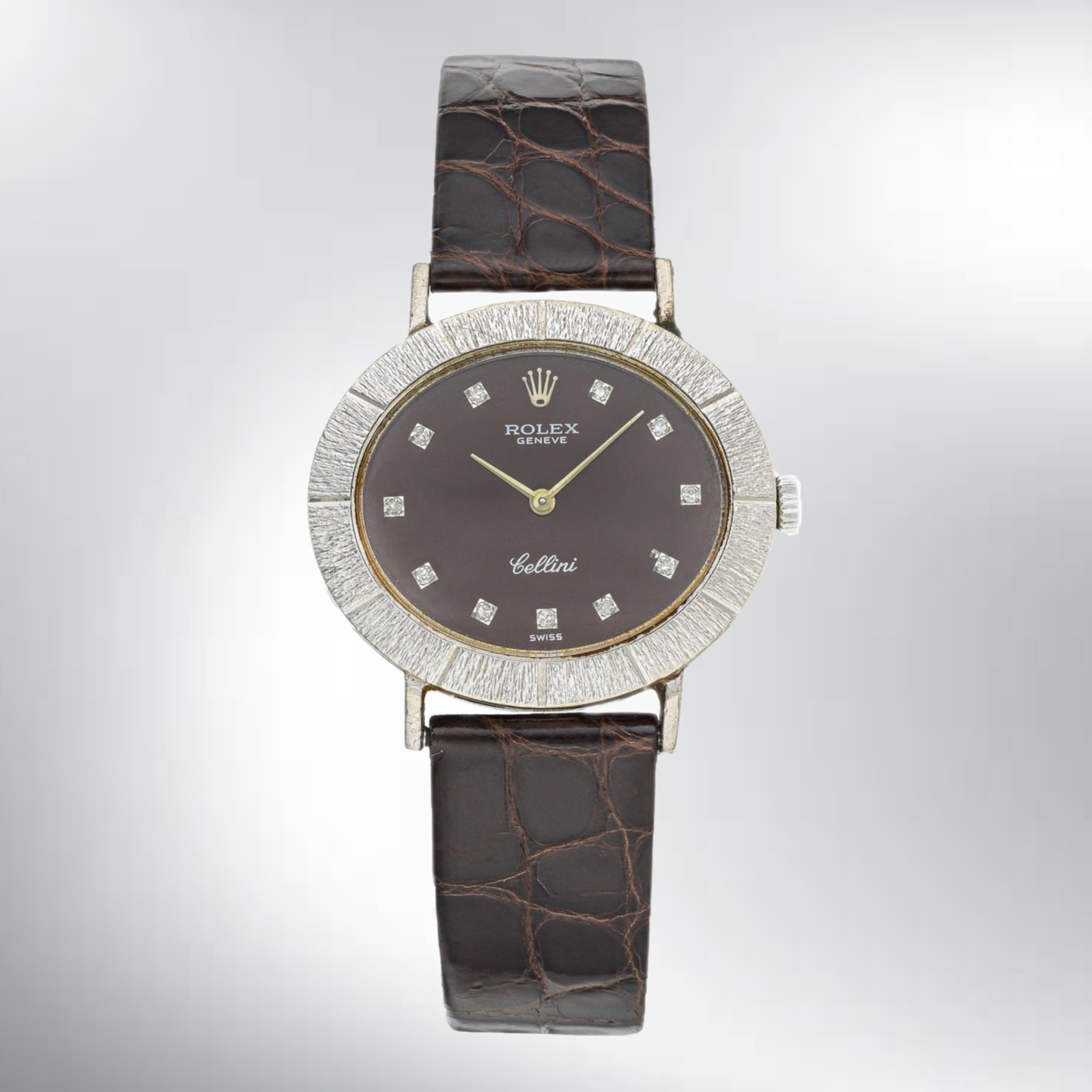 Vintage 1973 Rolex Cellini 18K White Gold Manual watch Ref. 3881 w/Diamonds