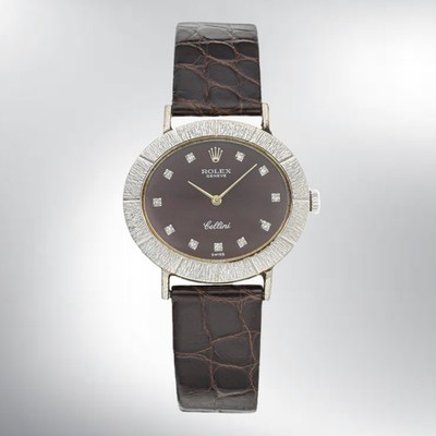 Vintage 1973 Rolex Cellini 18K Weiss Gold Manuell Uhr Ref. 3881 W / Diamanten