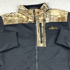 Habit Full Zip Jacket Mens Large Black Camo Trim Anthracite Hunting Outdoor