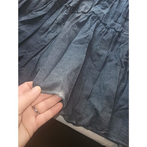 Maxi Vestido Lauren Ralph Lauren Mujer 100% Algodón Boho Niveles Azul Sin Mangas 12 - Imagen 2 de 7
