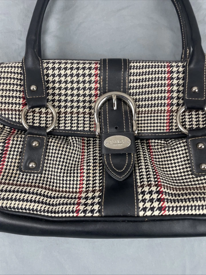 Винтажный Y2K Chaps houndstooth herringbone клетчатая сумка сумочка twee опрятный - Изображение 2 из 4