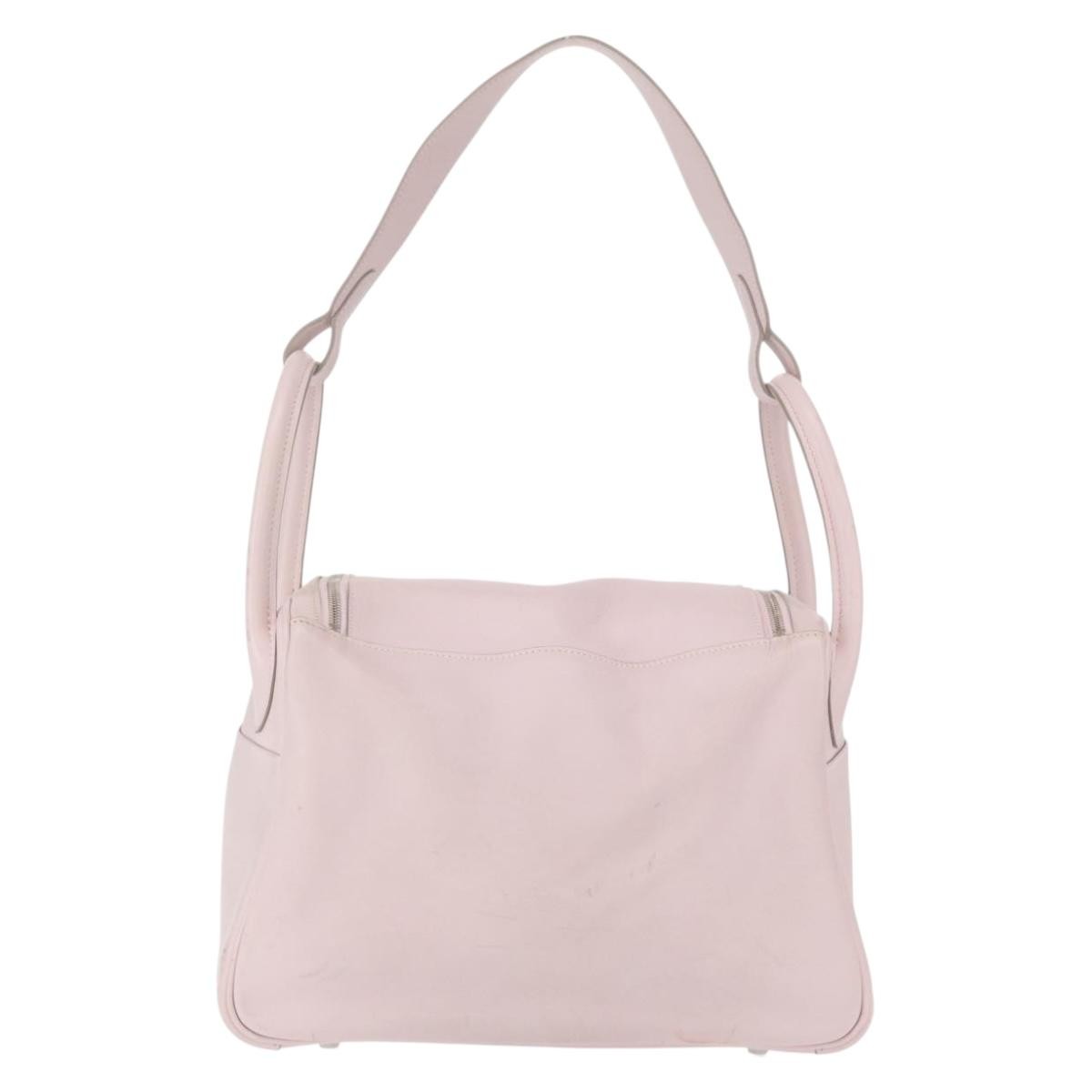 HERMES Lindy 30 Hand Bag Sikkim Pink Silver Auth 165664 | eBay