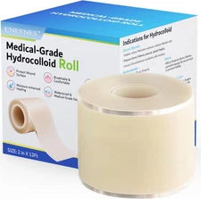 Upgrade 2In*12Ft Hydrocolloid Roll for Wound Care - Cut-To-Size,Medical-Grade Hy