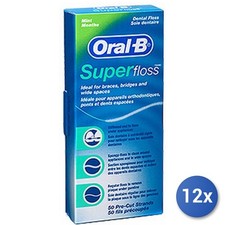 12x Bundle Oral-B Filo Interdentale Super Floss
