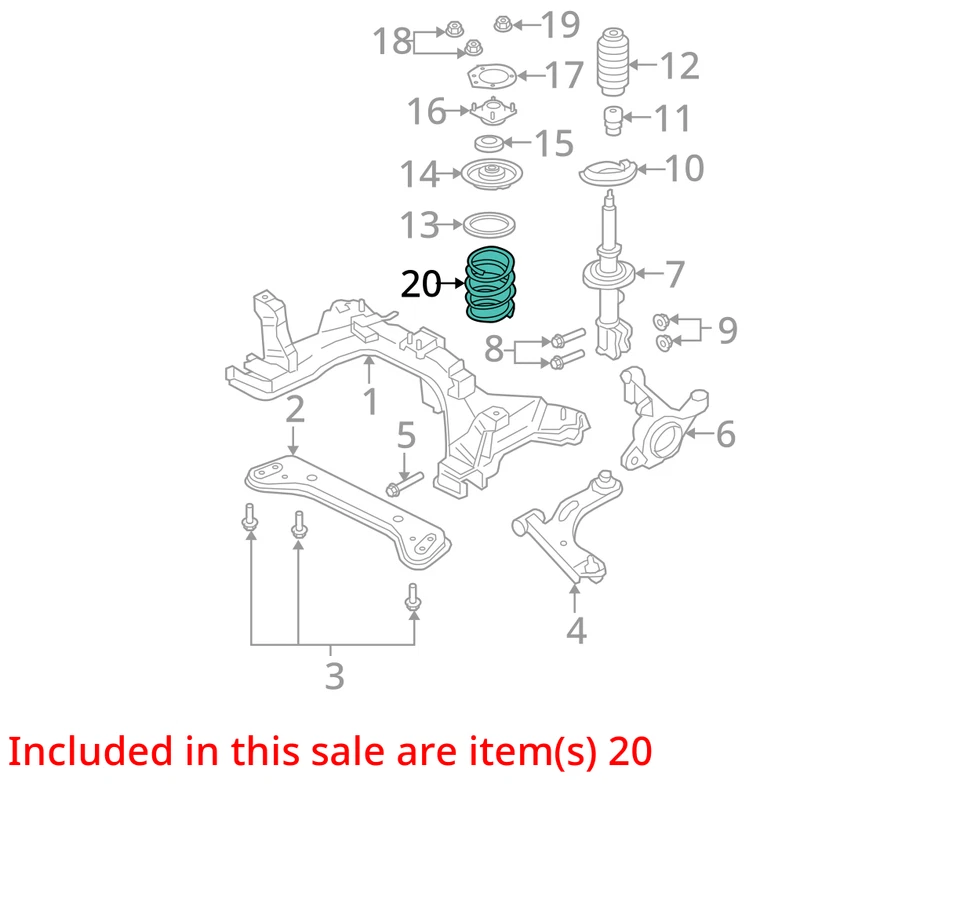 Se adapta a Ford Mercury Escape Mariner 2009-2012 resorte - delantero 9L8Z5310B - nuevo OEM Foto 2 de 3