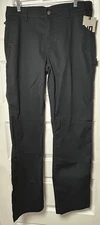 DULUTH TRADING CO 40 Grit Standard Fit Black Carpenter Pants Mens Size 34x34
