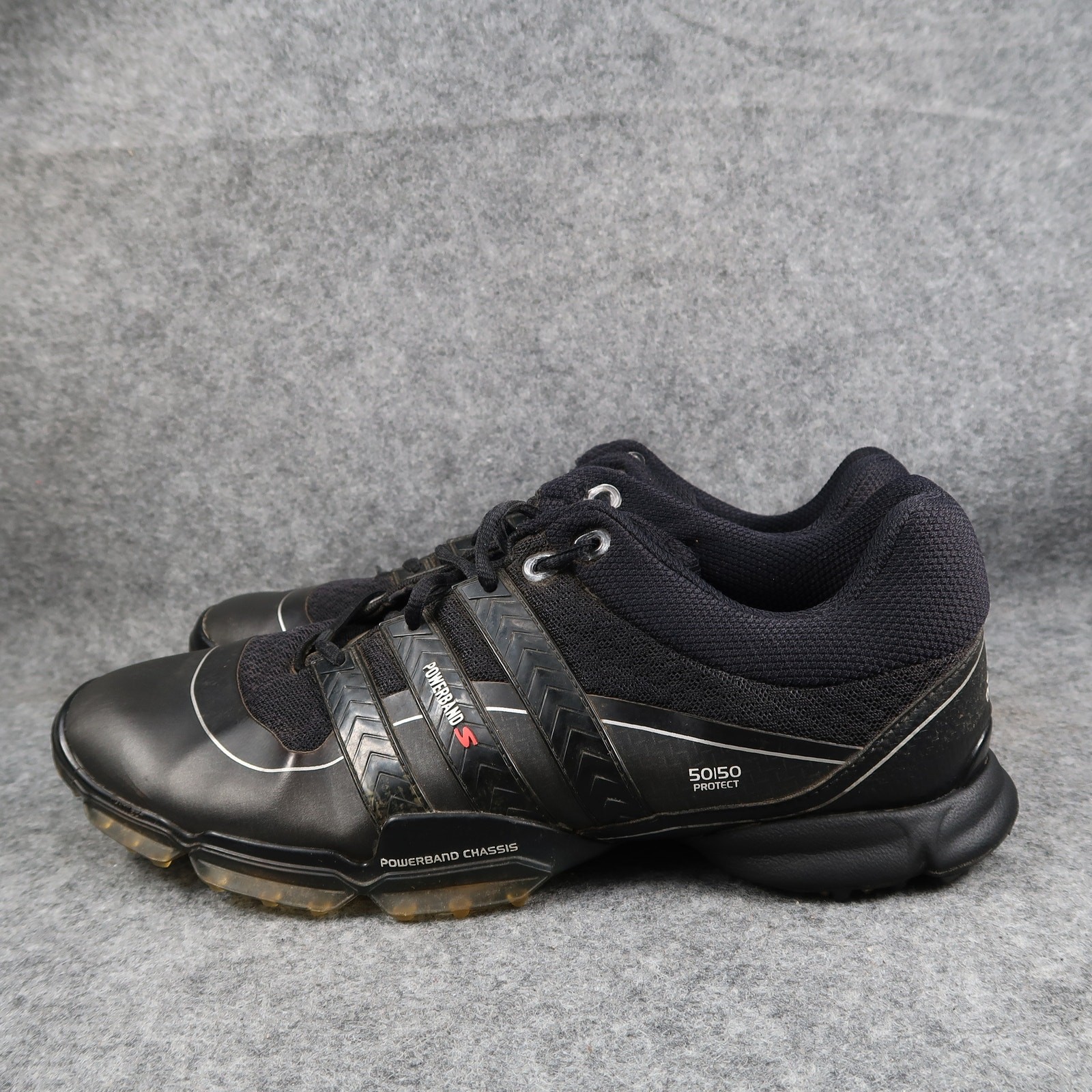 Adidas Shoes Mens 9 Golf Powerband Soft Spike Black Lace UP Athletic Fit Foam thumbnail 4