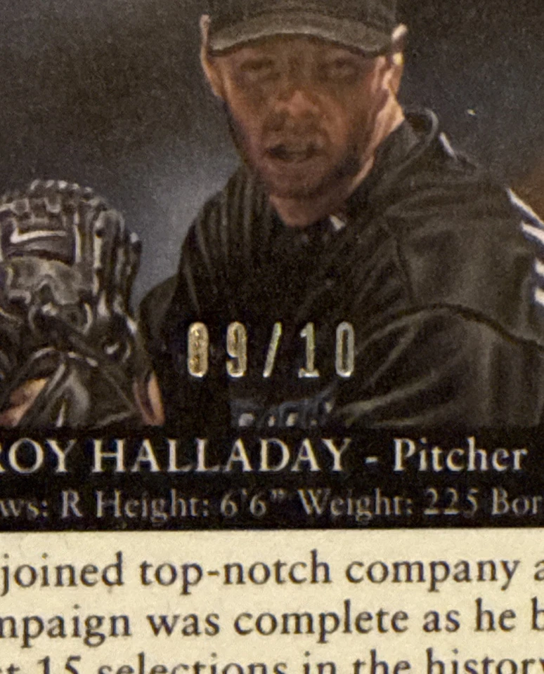 2008 Upper Deck Masterpieces Roy Halladay Framed Gold #89 SN 9/10 Blue Jays HOF - Image 3 of 3
