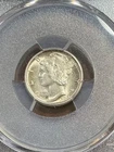 PCGS AU58 1918 S  MERCURY DIME BETTER DATE