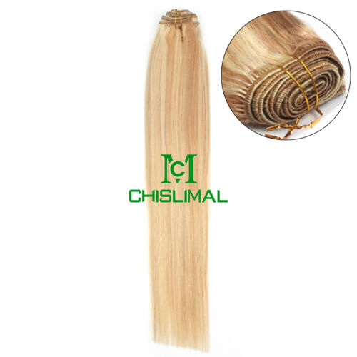 Sew In Hair Extensions Long To 28inch Weave Remy Human Hair Weft 100g Highlight - Picture 4 of 34