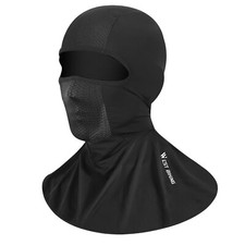 WEST BIKING Summer Cycling Sports Headgear Face Mask Ice Silk Sun Hat Cap Black
