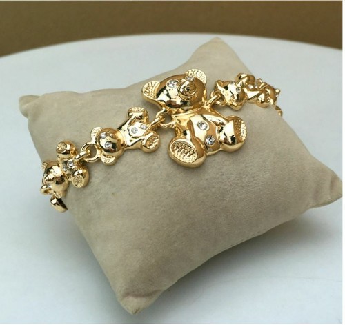 Hugs and Kisses 2 Large Teddy Bear 14k Gold Necklace Bracelet Ring Earrings 91 - Picture 18 of 27