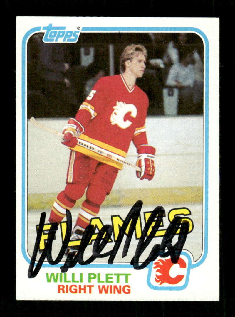 1981-82 Topps 26 Willi Plett signed auto autograph 117 BXCP34