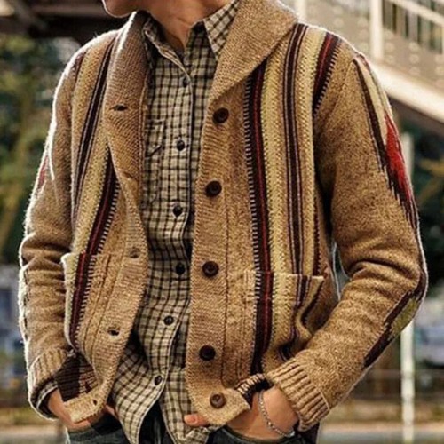 Men Winter Fashion Cardigan Knit Sweater Man Casual Warm Coats Jacket For Men - Picture 3 of 16