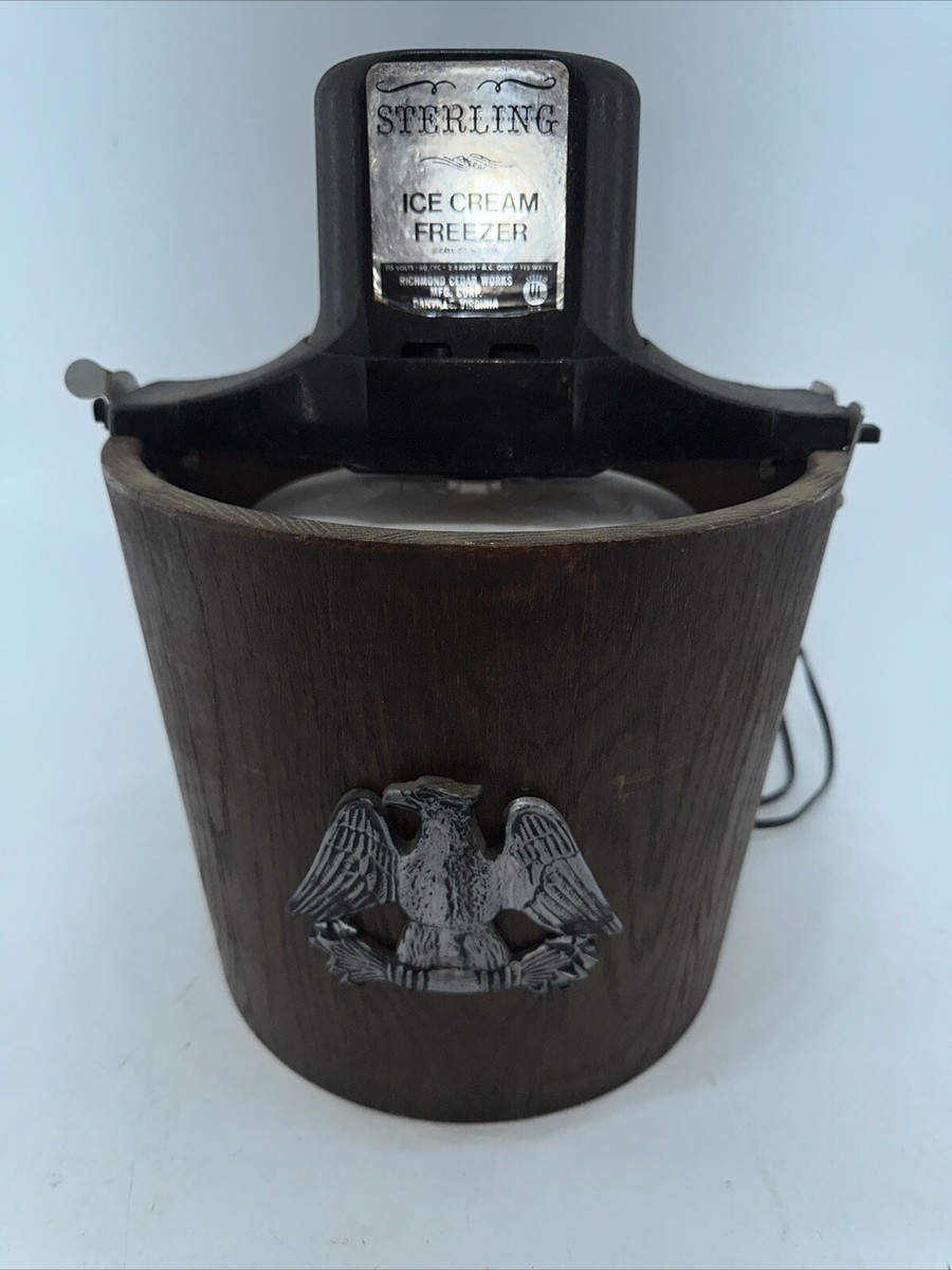Vintage Sterling Richmond Cedar Works 5 Qt. Ice Cream